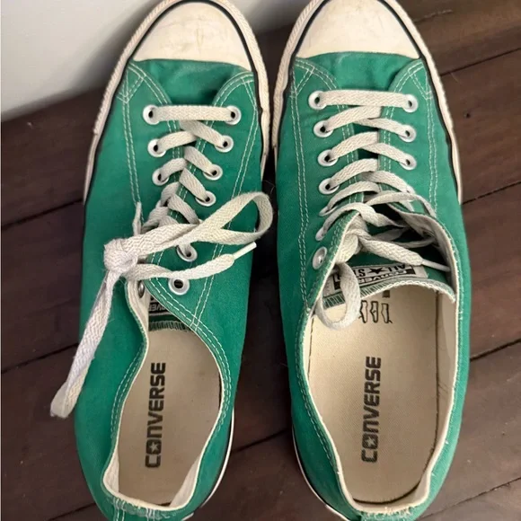 Green Converse Low Top Canvas Sneakers — Men’s 11 / Women’s 13 - Picture 6 of 6